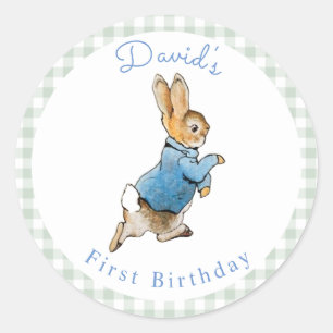 Adesivo Clássico Peter Rabbit Beatrix Potter Birthday