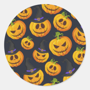 Adesivo clássico redondo de halloween para criança