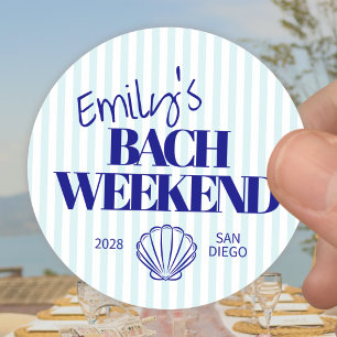 Adesivo Clássico Ro de Fim de Semana de Bach Listrado Azul