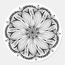 Clássico Round Mandala Sticker