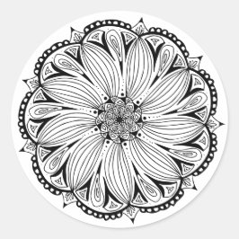 Adesivo Clássico Round Mandala Sticker