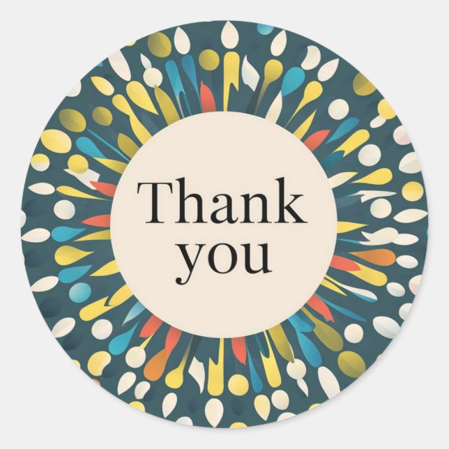 Adesivo Clássico Round Sticker Belo design (Frente)