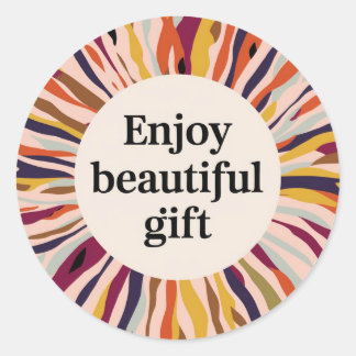 Adesivo Clássico Round Sticker Belo design de Presente