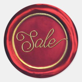 Adesivo Clássico Vermelho Chic E Vedantes De Cera Dourada