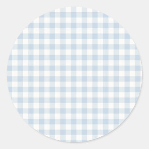 Adesivo Clássico Xadrez de Outono Antigo   Azul Desbotado