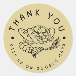 Adesivo Classifique-nos no Compro Google Bread Bakery Obri