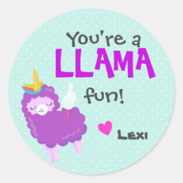 Adesivo Classroom Llama no Dia dos Namorados - llamacorn