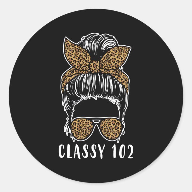 Adesivo Classy 102 Messy Bun Leopard (Frente)