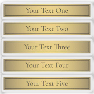 Adesivo Classy Faux Dourado v2 com texto preto