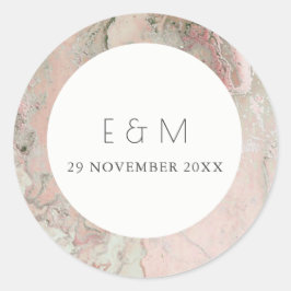 ADESIVO CLASSY PINK DUSKY ROSA AGATE MONOGRAMA