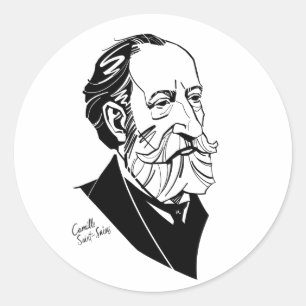 Adesivo Claude Debussy Classic Round Sticker