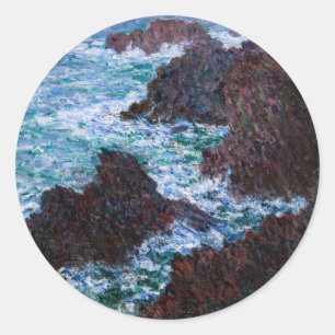 Adesivo Claude Monet - As Rochas em Belle-Ile, Costa Selva