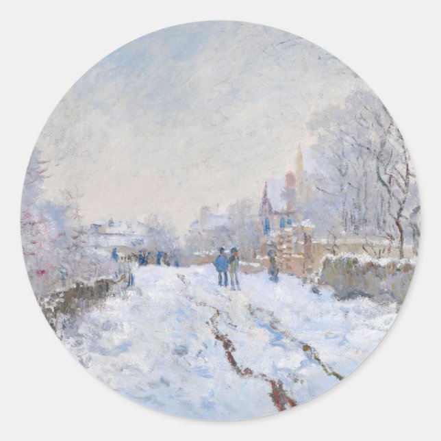 Adesivo Claude Monet - Cena de Neve na Argentina (Frente)