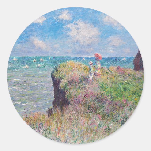 Adesivo Claude Monet - Cliff Walk em Pourville (Frente)