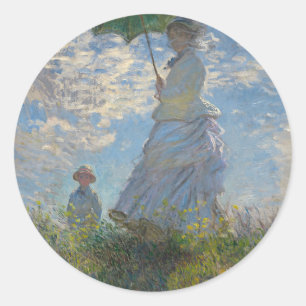 Adesivo Claude Monet - Mulher com Trabalho de arte de Para