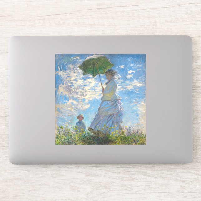 Adesivo Claude Monet - O Promenade, Mulher com Parasol (Computador)