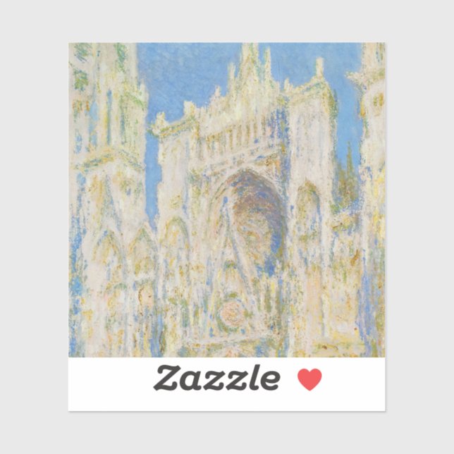 Adesivo Claude Monet Rouen Cathedral Portal Morning Light (Folha)