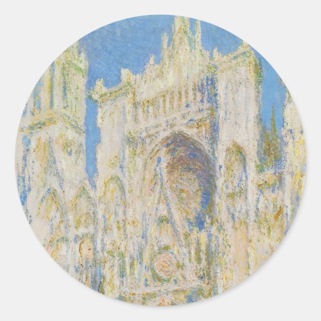 Adesivo Claude Monet Rouen Cathedral Portal Morning Light (Frente)