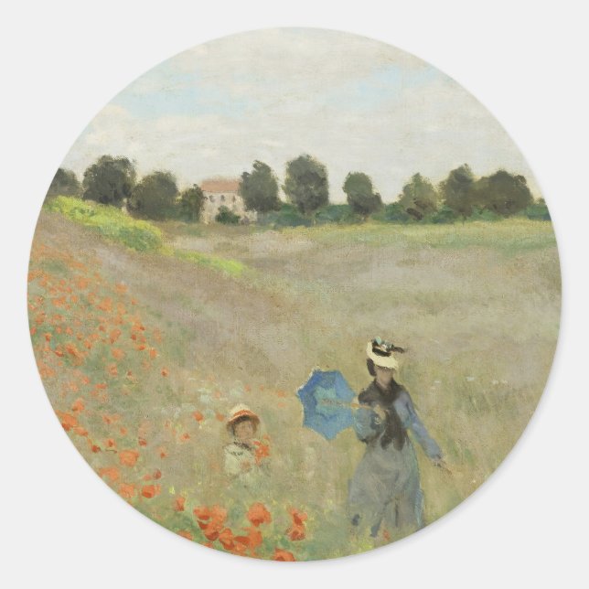 Adesivo Claude Monet The Poppy Field near Argenteuil Art (Frente)