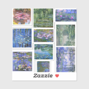 Adesivo Claude Monet Water Lily Art Paintings