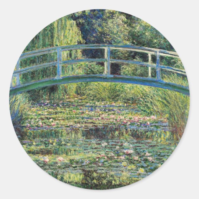 Adesivo Claude Monet - Water Lily Pond & Japanesese Bridge (Frente)