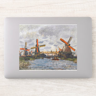 Adesivo Claude Monet - Windmills perto de Zaandam