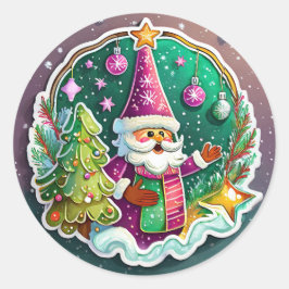 Adesivo Cláusula Natal na neve