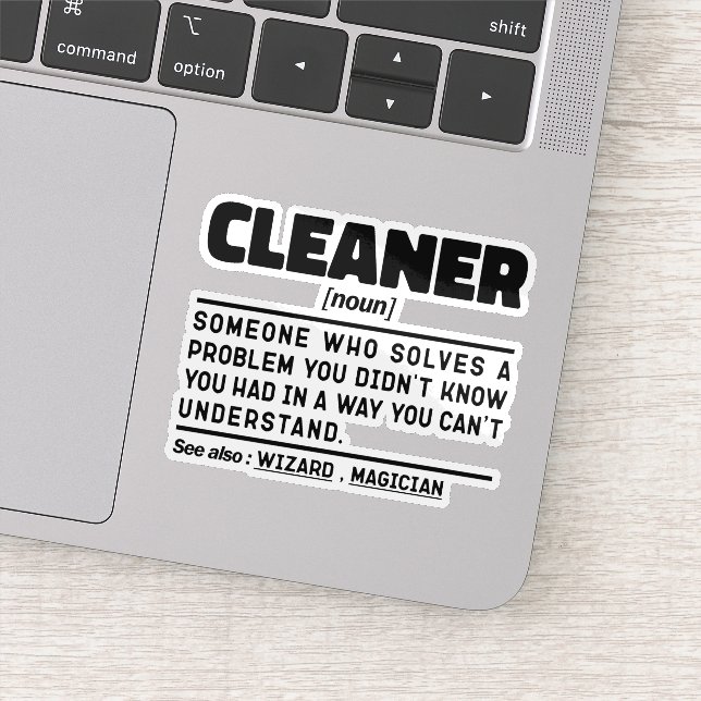 Adesivo Cleaner Noun Birthday Sarcastic Sayings Legal Job (Detalhe)