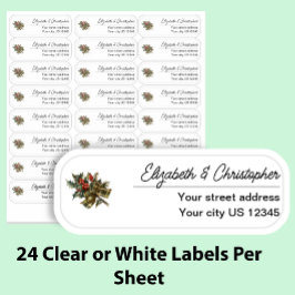 Adesivo Clear Christmas Return Address Custom Transparent 