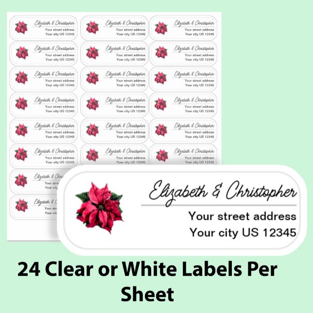 Adesivo Clear Christmas Return Address Custom Transparent  (Criador carregado)
