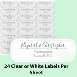 Adesivo Clear Return Address Modern Transparent Labels