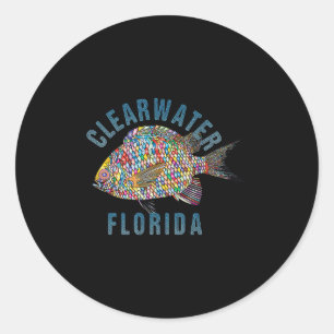 Adesivo Clearwater, Florida Beach Design _ Souvenir Ilust
