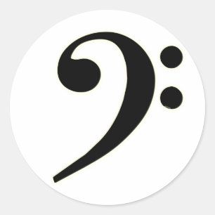 Adesivo Clef baixo preto