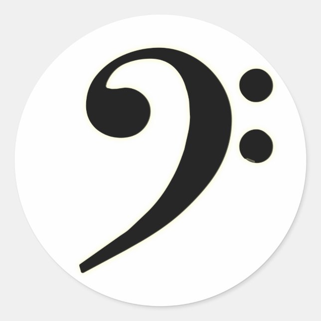 Adesivo Clef baixo preto (Frente)