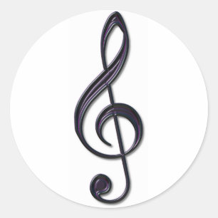 Adesivo Clef de triplo de vidro da obsidiana
