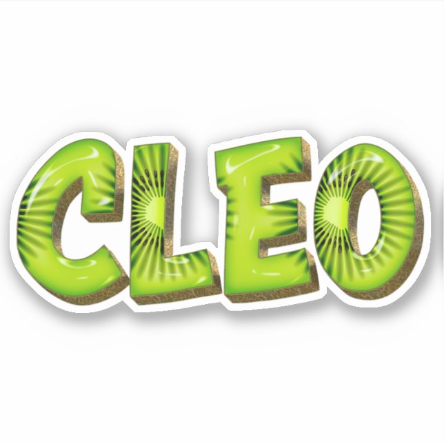 Adesivo Cleo Name Kiwi Design Aufkleber Sticker (Frente)