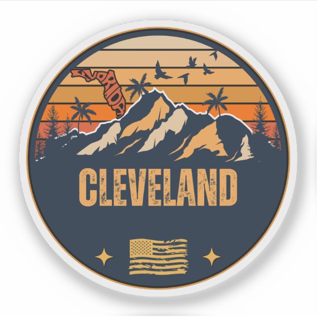 Adesivo Cleveland, Flórida  (Frente)