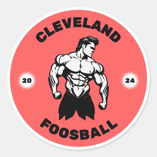 Adesivo Cleveland Foosball Muscle Stickers (Frente)