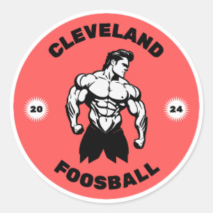 Adesivo Cleveland Foosball Muscle Stickers