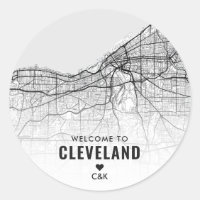 Cleveland, mapa da cidade de Ohio | Boas-vindas