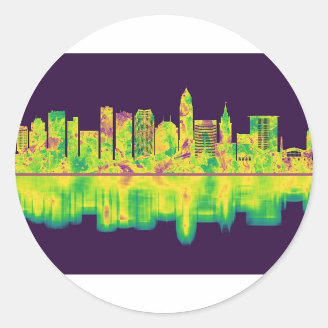 Adesivo Cleveland Ohio Skyline (Frente)