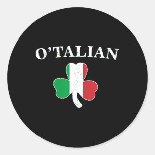Adesivo Clic O'talian Shamrock E Bandeira Da Irlanda St Pa