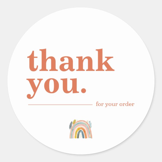 Adesivo Cliente de negócios da Terracota minimalista obrig (Frente)