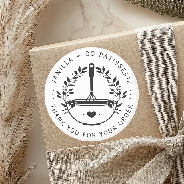 Adesivo Cliente de Produtos de pastelaria Modernos Obrigad (Criador carregado)