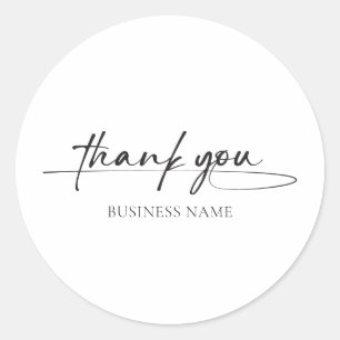 Adesivo Cliente Moderno Obrigado Script Manuscrito