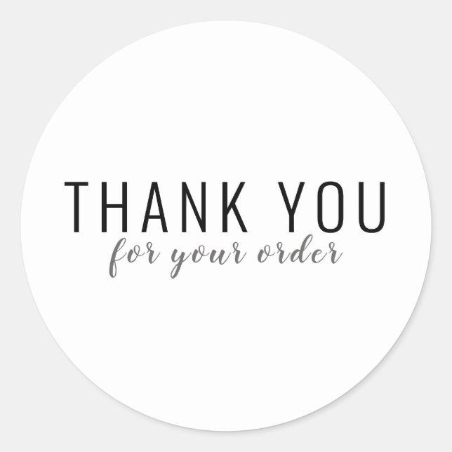 Adesivo Cliente moderno simples, obrigado (Frente)