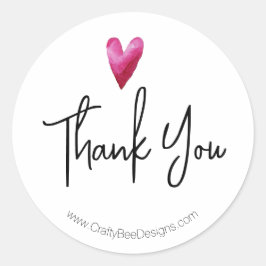 Adesivo Cliente Obrigado pelo Watercolor Heart