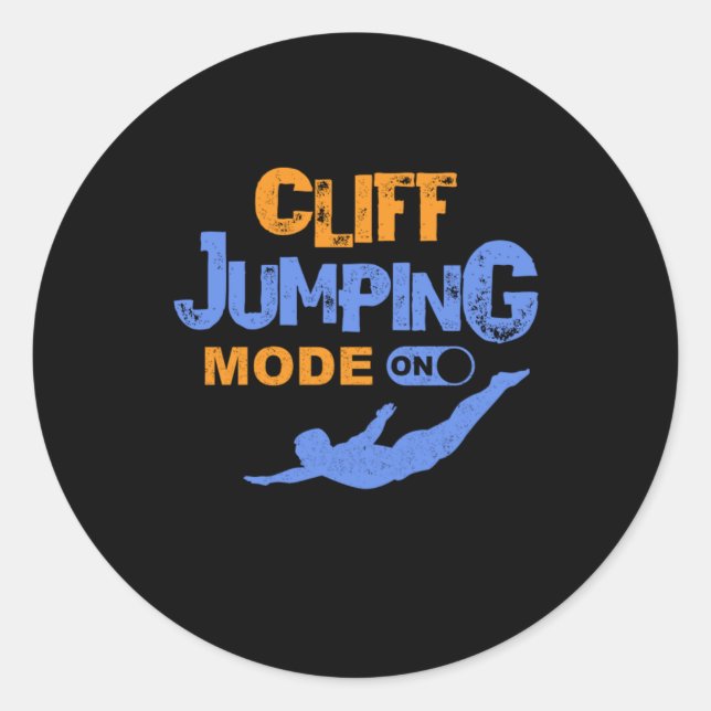 Adesivo Cliff Jumping Mode No Cliff Dividindo Cliff Saltan (Frente)