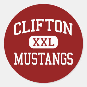 Adesivo Clifton - mustang - alto - Clifton New-jersey
