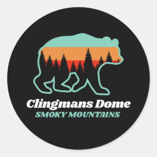 Adesivo Clingmans Dome Smokey Mountain North Carolina